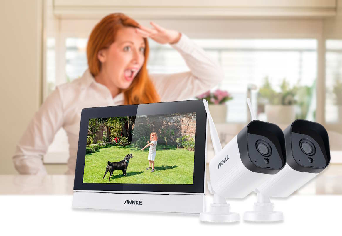 ANNKE CCTV Wi-Fi 2 cameras, monitor, NVR set - seQrell – Cyprus 